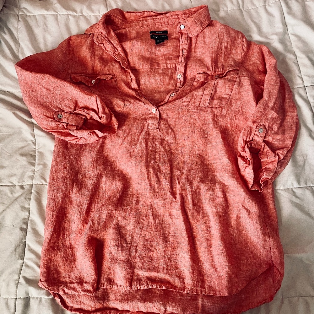 JNY Linen Button Up